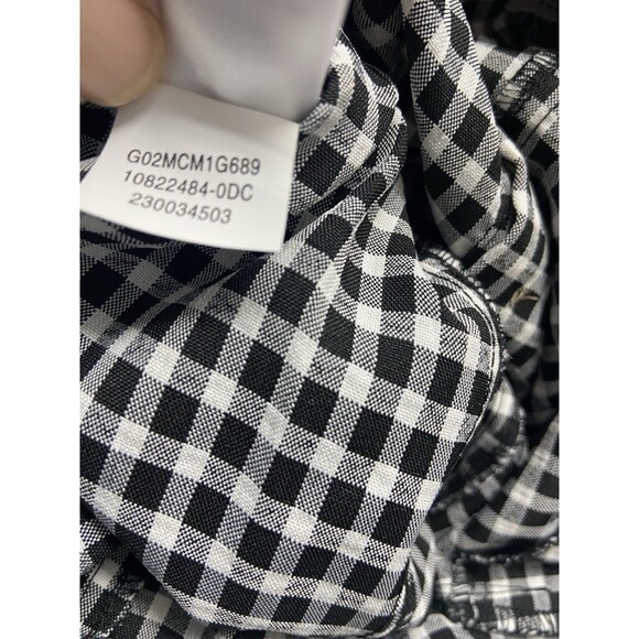 NWT Anne Klein Collared Striped Gingham Knee Length Dress 10 Sleeveless Belt - Picture 10 of 12